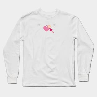 Cute fairy girl holding heart Long Sleeve T-Shirt